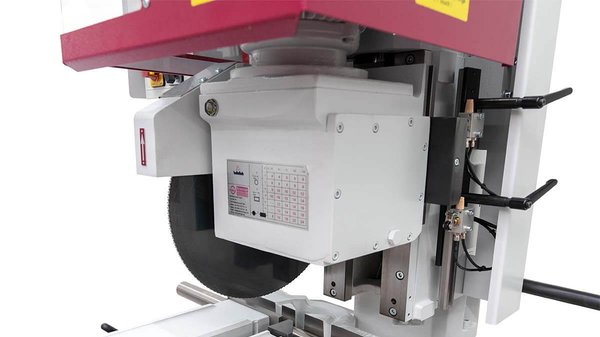 Behringer Eisele cold saw VMS 350 PV mit robustem Schneckengetriebe aus eigener Herstellung